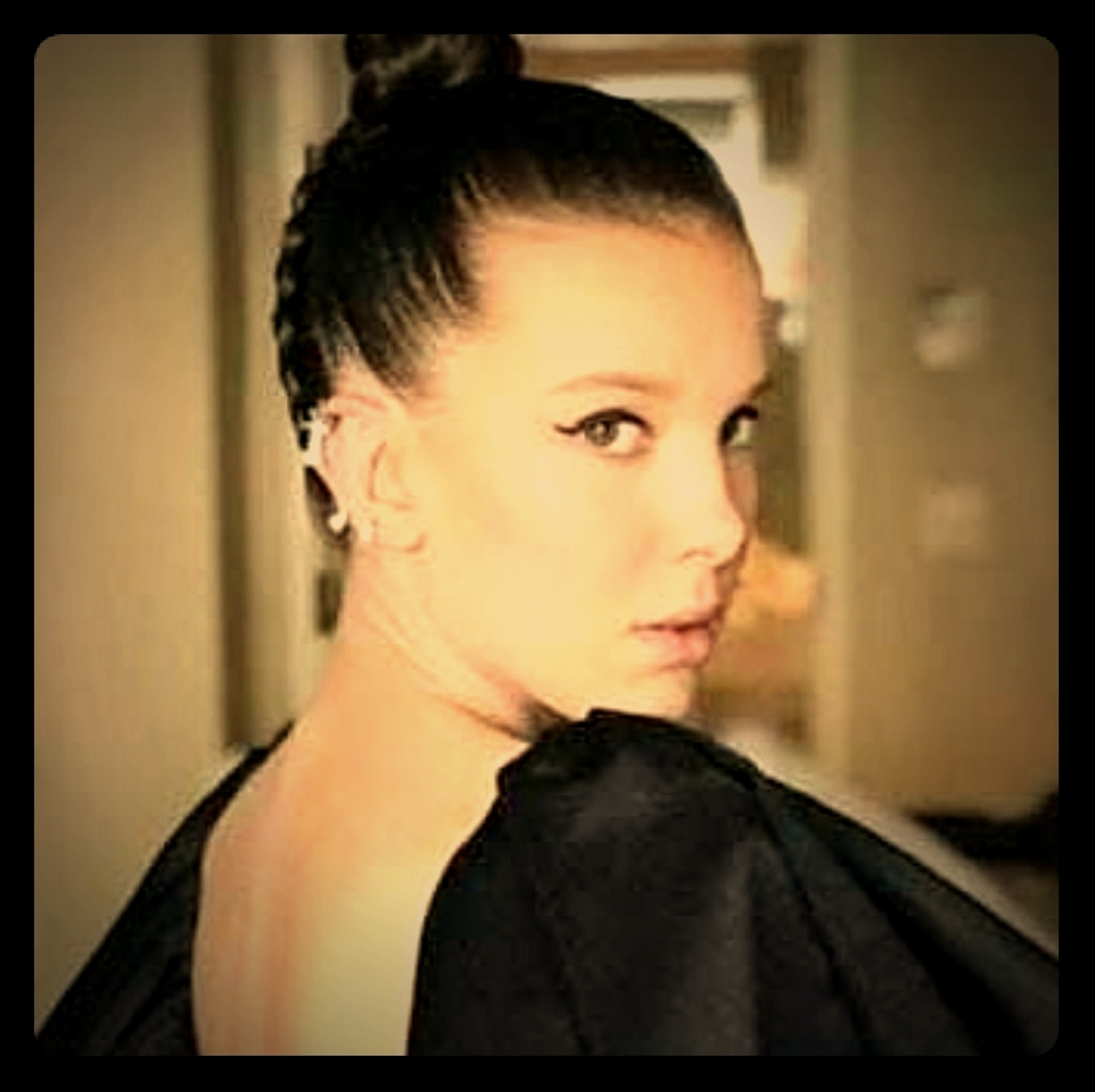 Black fluffy sleeved shirt